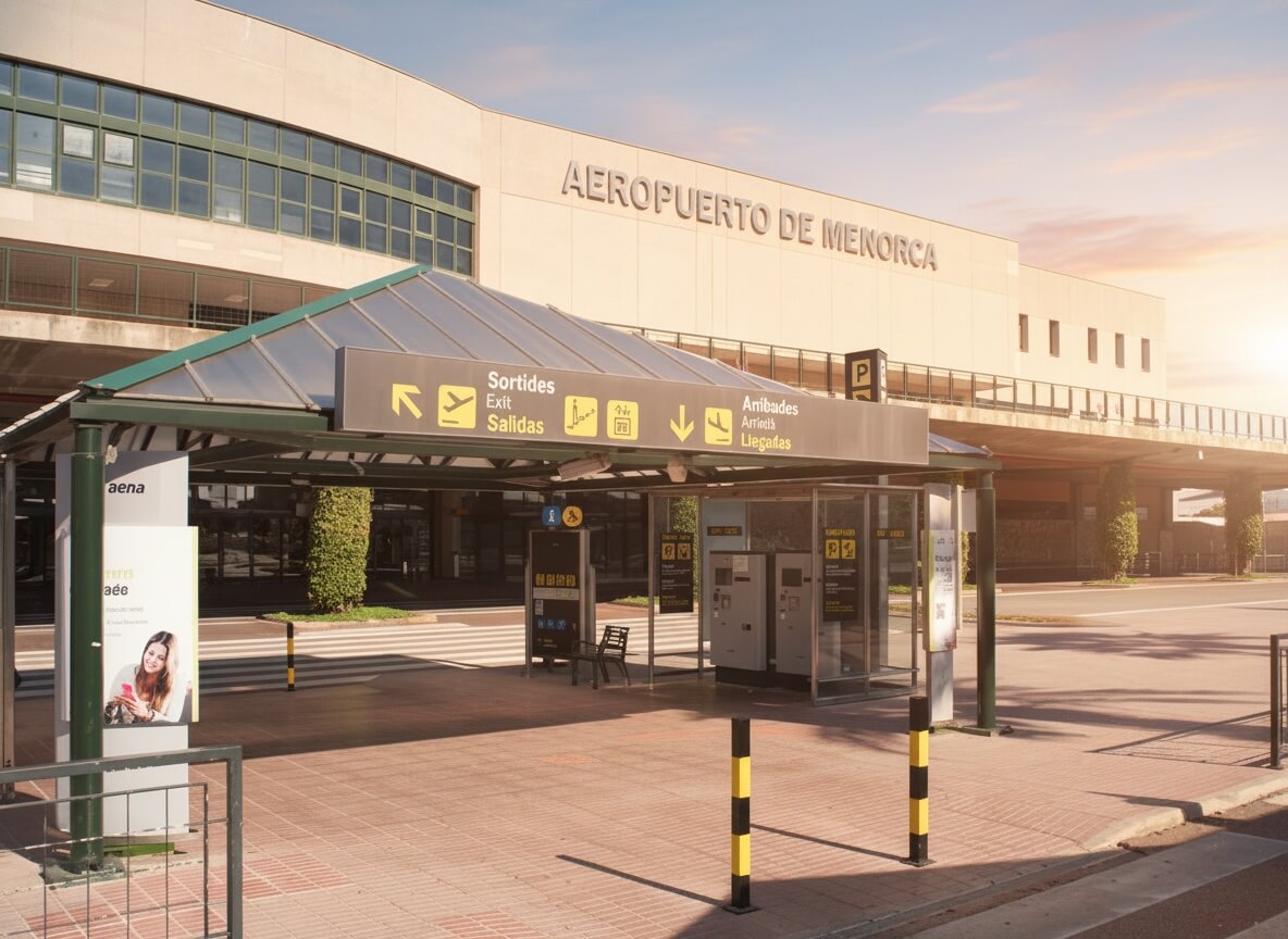 Entrée principale de l'Aéroport de Minorque