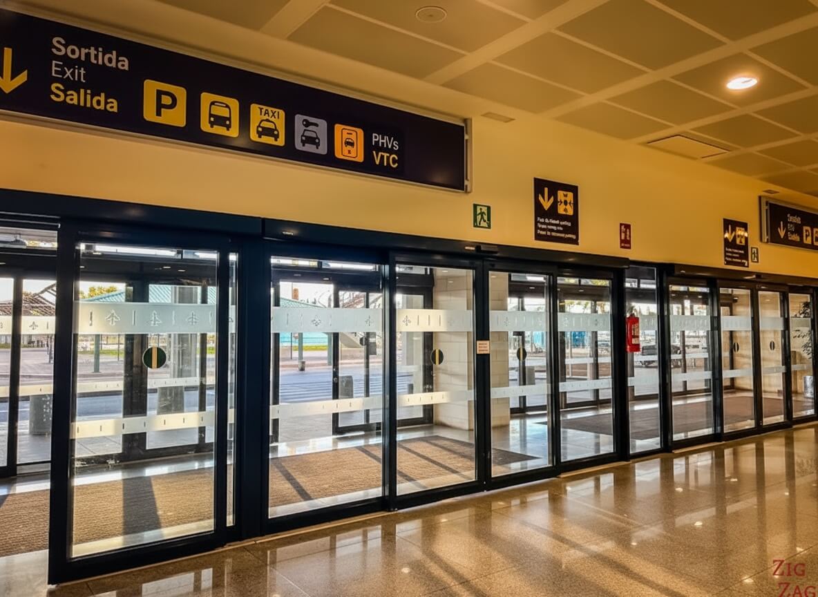 Façade de l'Aéroport Minorque