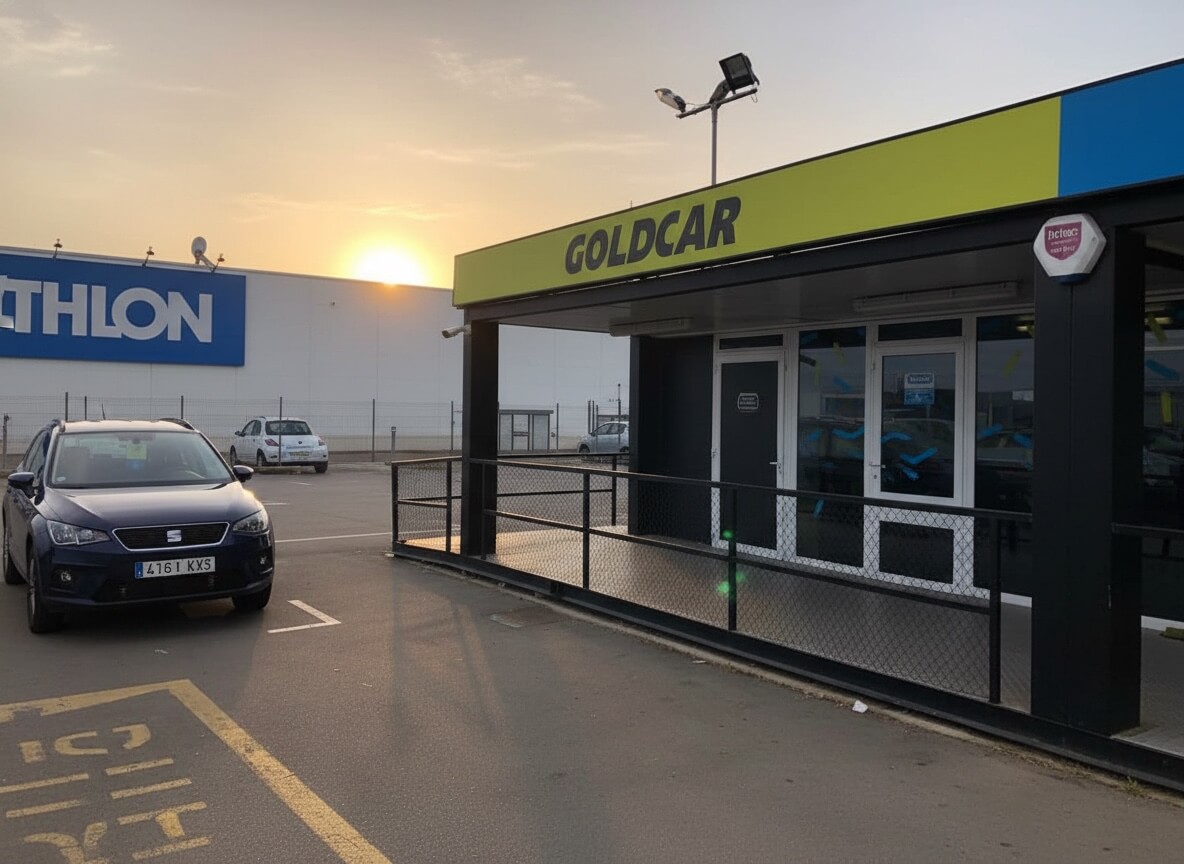 Façade latérale de l'Aéroport Minorque